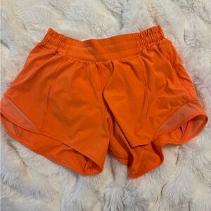 Orange Women's lululemon hotty hot shorts (Size 6 4inch)